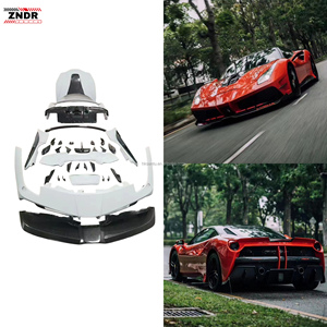 ชุดแต่งคาร์บอนไฟเบอร์สไตล์ MISH สำหรับกันชนหน้า/หลัง รุ่น New Good Fitment พร้อมดิฟฟิวเซอร์และปีก สำหรับ 488 GTB ชุดแต่งข้างตัวถัง - Product Image 1