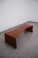Table basse convertible en noyer de style européen moderne Live Edge Africa Eyoum avec plateaux en bois sur mesure pour salon et mobilier de maison