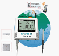 Véhicule/réfrigérateur/boîte d'expérimentation/stockage à froid alarme SMS enregistreur de données de température et d'humidité avec alarme sonore et lumineuse