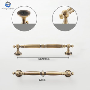 Rétro américain Simple Poignée en cuivre avec bouton en bronze Meubles et tiroir de porte d'armoire de cuisine de <span class=keywords><strong>France</strong></span> - Product Image 4