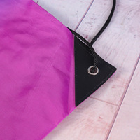 Sac à cordon en polyester réutilisable avec logo personnalisé imprimé, sac à dos en polyester 210D, sac à dos à cordon irisé