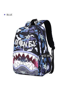 Mochila Unisex Impermeable Ligera para Estudiantes, Diseño <span class=keywords><strong>Oxford</strong></span> con Estampado de Tiburón, Nueva, Transfronteriza, de Gran Capacidad (36-55L), Personalizable - Product Image 6