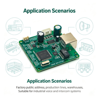 Carte PCB d'amplificateur audio IP Premium SIP2402V prenant en charge l'intercom SIP Peer-to-Peer pour projets d'interphonie commerciale