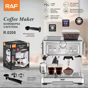 เครื่องชงกาแฟเอสเพรสโซ่กึ่งอัตโนมัติมาตรฐานยุโรป RAF สำหรับใช้ในครัวเรือน พร้อมสายรัดสแตนเลส ระบบบดกาแฟ หน้าจอสัมผัส และปั๊ม - Product Image 3