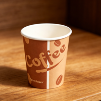 Gobelet en papier à paroi simple pour café chaud à emporter, avec logo personnalisé, écologique, jetable et recyclable, disponible en 6oz, 7oz, 8oz, 9oz, 10oz, 12oz, 16oz