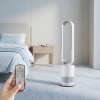 Kipas Angin Digital PTC Tanpa Baling-Baling Portabel Elektrik Grosir yang Dapat Disesuaikan dengan Remote Control dan Timer (Panas Dingin) untuk Rumah dan Hotel