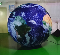 Globe Terrestre Gonflable LED de 2 Mètres, Ballon Terrestre Gonflable, Ballon Publicitaire en Forme de Terre pour la Publicité