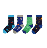 Chaussettes fantaisie amusantes pour enfants, motif requin, espace, dinosaure, nourriture, chaussettes originales pour garçons