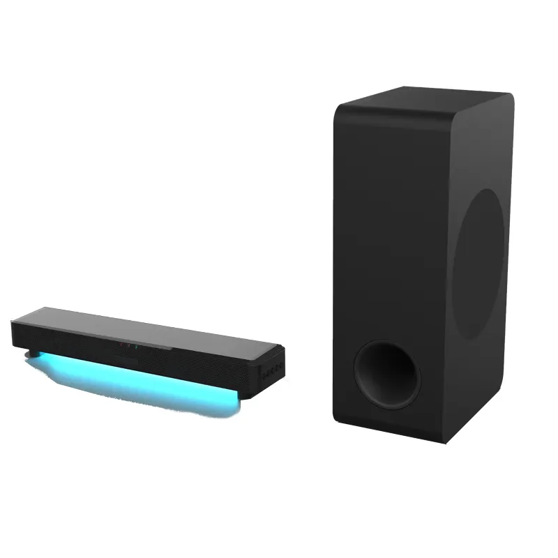 Fabricante profesional especial Sistema doméstico Barra de sonido personalización Marca OEM ODM Barra de sonido 100W 2,1 y 5,1 Barra de sonido