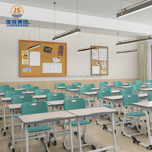 Ensemble bureau et chaise pour élèves du primaire et du collège K12, en métal robuste, pliable, gain de place, économie de frais de transport - Product Image 1