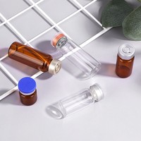 Flacon en verre transparent ambré vide pour pharmacie, 3 ml, 5 ml, 6 ml, 7 ml, 8 ml, 10 ml, 20 ml, pour injection médicale avec bouchon en caoutchouc
