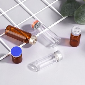 Flacon en verre transparent ambré vide pour <span class=keywords><strong>pharmacie</strong></span>, 3 ml, 5 ml, 6 ml, 7 ml, 8 ml, 10 ml, 20 ml, pour injection médicale avec bouchon en caoutchouc - Product Image 3