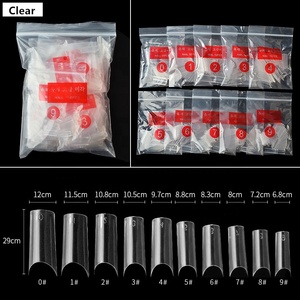 Misscheering 500 unids/set acrílico francés estilo <span class=keywords><strong>Natural</strong></span> uñas falsas consejos U-Forma de - Product Image 3
