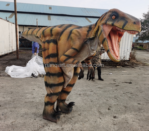 Costume de <span class=keywords><strong>dinosaure</strong></span> animatronique grandeur nature, fait main, haute qualité, réaliste, pour adulte <span class=keywords><strong>homme</strong></span>, costume de mascotte de Noël - Product Image 2