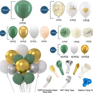Decoraciones de cumpleaños salvajes Kit de arco de Globo Verde Salvia con pancarta de feliz cumpleaños para suministros de fiesta verde salvia No hay comentarios todavía - Product Image 2