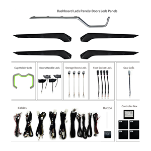 Kit de luz ambiental para coche Symphony adecuado para 20-24 Toyota RAV4/WILDLANDER APLICACIÓN DE TELÉFONO MÓVIL Control patrón de fibra de carbono RGB - Product Image 1
