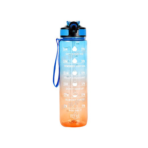 Bouteille d'<span class=keywords><strong>eau</strong></span> réutilisable transparente <span class=keywords><strong>de</strong></span> 32 oz pour le sport et la salle <span class=keywords><strong>de</strong></span> sport, avec logo personnalisé 2025, nouveaux produits, vaisselle en plastique avec paille - Product Image 5