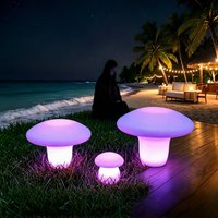Lampe LED en forme de champignon, étanche IP65, rechargeable, à changement de couleur, pour la décoration extérieure de jardin, patio et cour