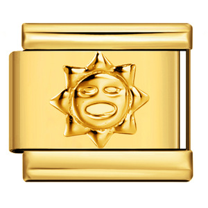 Abalorio modular italiano para pulsera, chapado en oro, acero inoxidable, rectangular, accesorios de joyería DIY para la fabricación de pulseras - Product Image 5