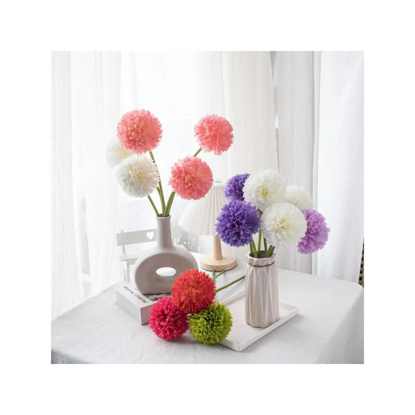 Small hydrangea flower simulation bouquet artificial flowers decorative hydrangeas flowers artificial wedding