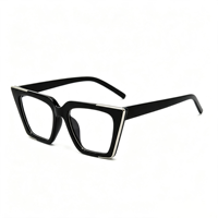 Lunettes anti-lumière bleue carrées géométriques rétro SM22026 - Monture légère en PC avec verres en résine transparente pour hommes et femmes (6 couleurs)