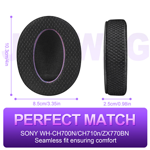 Coussinets d'oreille en mousse à mémoire de forme pour casques Sony <span class=keywords><strong>WH</strong></span>-<span class=keywords><strong>CH700N</strong></span>, MDR-ZX770BN, ZX780DC, CH710N, CH720 - Product Image 4