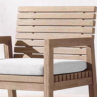 Meubles de jardin de haute qualité, confortables, table et chaises de salle à manger en teck pour l'extérieur