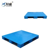 Comida cerrada 3 corredores tipo 3 patas cubierta sólida HDPE Euro palé de plástico de 4 vías plástico Euro 3 patines paletas ventiladas