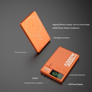 Batterie externe en alliage magnétique à charge rapide 22,5 W avec support pour montre et écouteurs - Product Image 6