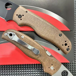 Navaja Plegable con Hoja de Acero S30V, Mango de Lino Micarta, Orificio para el Pulgar, Alta Calidad para Actividades al Aire Libre, EDC, Personalizable OEM - Product Image 3