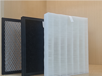 Filtre de remplacement HEPA plissé haute efficacité OEM avec languette de retrait pour machines commerciales de purification d'air à l'ozone, pièces de purificateur d'air