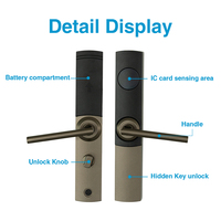 Sistema de Cerradura de Puerta RFID para Hotel con Tarjeta de Acceso y Llave Mecánica |   Cerradura Electrónica Inteligente para Habitaciones de Hotel para la Industria Hotelera