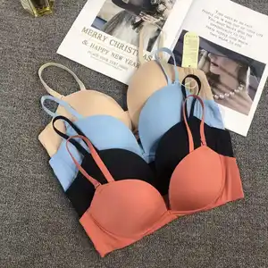 Thiếu niên làm mịn không dây Silicone mềm hỗ trợ Áo ngực vô hình Bralette Wirefree áo ngực với đầy đủ cup căng nhẹ lót đẩy lên