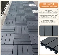 Losetas de Plástico PP para Exterior, Diseño de Adoquín, Ecológicas, para Terraza, Jardín, Balcón