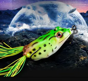 Großhandel Snake head Angeln Mini Kunststoff Hohlkörper Sprung Soft Fishing lockt Frösche