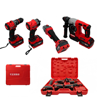 Ensemble de 4 pièces OEM 21v, kit combiné, tournevis à batterie au lithium, marteau électrique, meuleuse d'angle, clé électrique, étui rigide