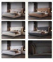 Großhandel Modernes Luxus-Polsterbett im neuen Design, Queen- und King-Size-Doppelbett mit Holzrahmen und erweiterbarem Stauraum, Schlafzimmermöbel