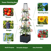 Jardinera con Sistema de Riego Automático y Soporte para Tomates, Contenedor Vertical para Cultivo de Vegetales, Maceta para Jardín, Venta al por Mayor