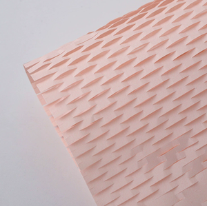 Soft Pink Honeycomb <b>Paper</b> Recyclable Biodegradable Kraft <b>Paper</b> for Bouquet Wrapping-Thickened Grid <b>Pattern</b> Gift Packaging - Product Image 1