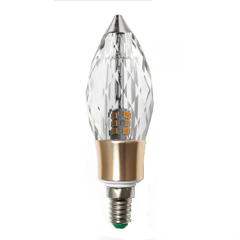 Desain Baru Bola Lampu Pengganti Led Kristal E27 E14 E12 K9 5W Grosir untuk Penerangan Tempat Lilin Kristal
