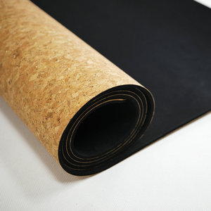 Tapis de yoga en liège Bowl Cork, épaisseur 4,5 mm, antidérapant, pour la maison, avec lignes de guidage Asana - Product Image 5