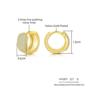 ต่างหูทรงกลมย้อนยุคเครื่องประดับเพทายสีทองห่วงหูขนาดเล็กขายส่งวินเทจเครื่องประดับหญิง <span class=keywords><strong>lamoon</strong></span> - Product Image 6