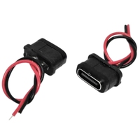 Connecteur USB-C femelle 16 broches vertical H=6.5/7.5mm étanche IPX7 – Vente en gros de connecteurs USB 2/4/6/12/24 broches SMD SMT DIP