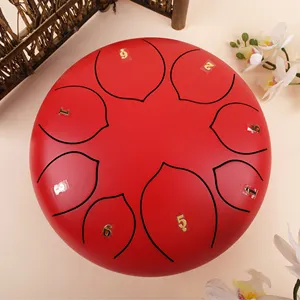 Factory Offer The New Design 8 Inch 20 Cm 8 Tongue Red Hank Drum F Key Steel Tongue Drum