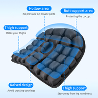 Coussin d'assise gonflable 3D respirant pour soulager la pression des hémorroïdes et du coccyx, idéal pour chaise de bureau