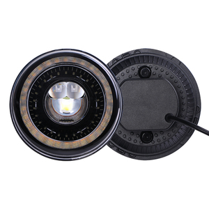 Para Land Rover Defender 90/110, Par de Faros LED Redondos de 7 Pulgadas con Certificación DOT, Luz Alta/Baja con Aro Halo, DRL Blanco, Luz de Giro Ámbar - Product Image 6