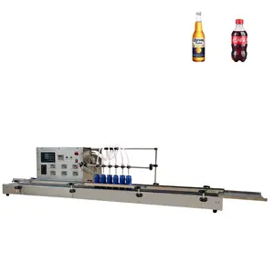 New 6-Nozzle Electric Belt-Drive Manual Automatic Liquid Filling Machine Desktop Grade for Beer Beverage Perfume