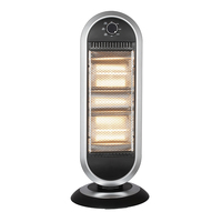 KONWIN Lampe halogène pour la chambre à coucher Radiateur électrique halogène 1200w avec 3 tubes chauffants
