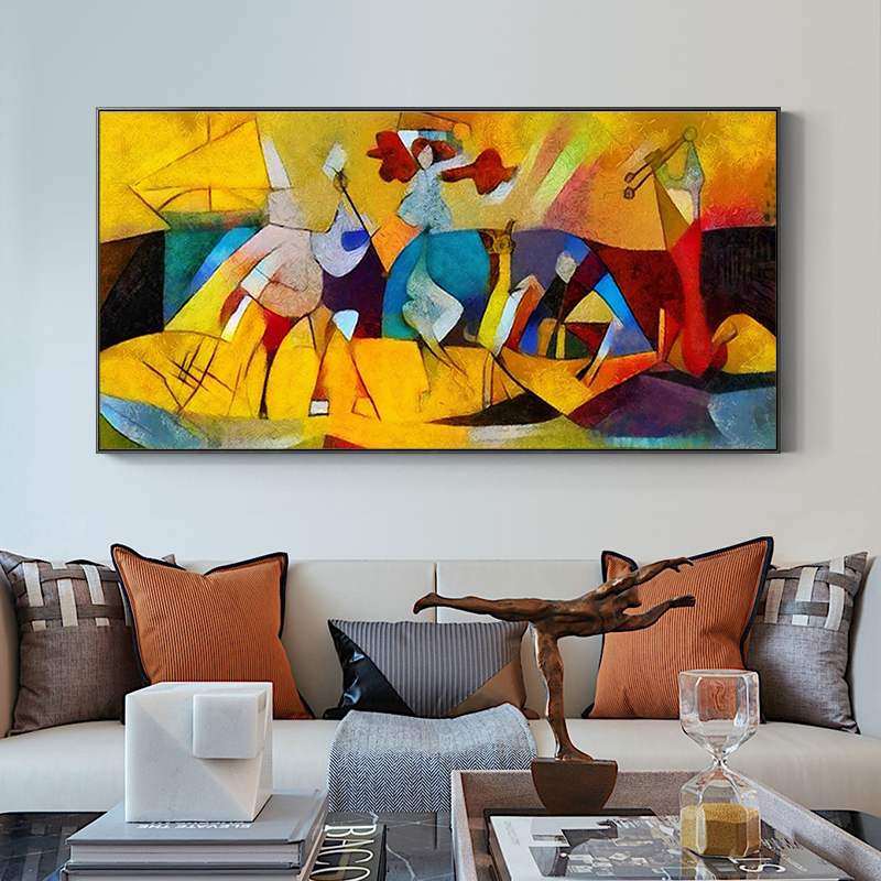 100% Hand-painted Modern Abstract Picasso Famous Oil Painting Canvas Oil Painting Wall Art