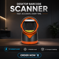 Lecteur de codes-barres 1D portable et de bureau pas cher pour paiement terminal